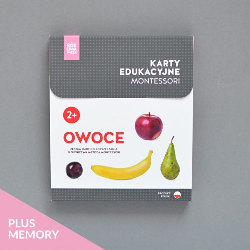 Różowa_Wieża_Karty_edukacyjne_Owoce_memory