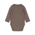 KONGES SLOJD - Dzianinowy Rampers Niemowlęcy w słoniki bunny brown melange na Mellistore (5).webp