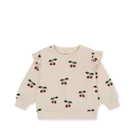 Konges Slojd - Dziecięca bluza LOU FRILL - MA GRANDE CERISE