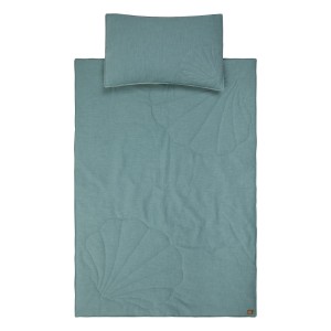 MoiMili - Lniany komplet pościeli dla dzieci muszla "Morskie oko", duży rozmiar