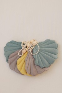 MoiMili - Girlanda dekoracyjna lniana muszelki "Morskie oko"