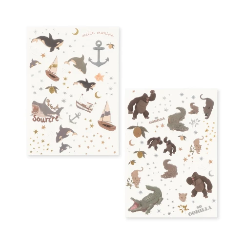 Konges Slojd - Magiczne tatuaże dziecięce - BOY MIX: Fantastyczne tatuaże z zestawu BOY MIX, które sprawią, że każdy chłopiec poczuje się jak superbohater