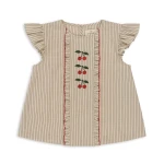 Konges Slojd - Bluzka bawełniana dziecięca ELLIE - TEA STRIPE