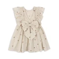 KONGES SLOJD - Dziecięca sukienka z kokardą EVIA BOW - CHERRY COEUR (1).webp