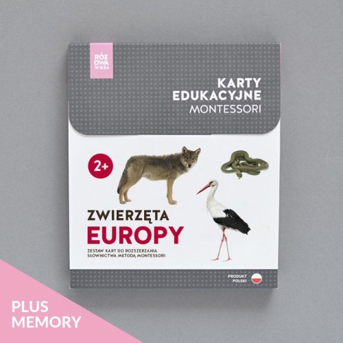 Różowa_Wieża_Karty_edukacyjne_Zwierzęta_Europy_memory