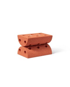 MODU - Klocki piankowe Kids Stool - Burnt Orange / Dusty Green