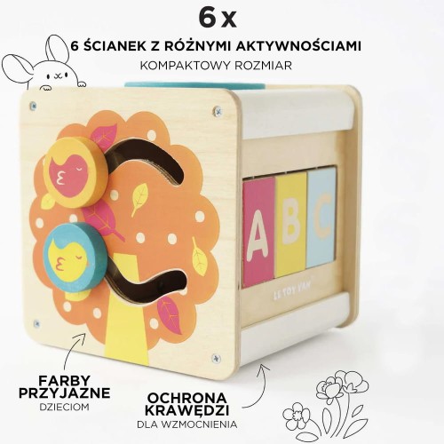 Le Toy Van - Drewniana kostka edukacyjna aktywizująca