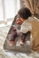 BABYBJORN - leżaczek niemowlęcy BLISS MESH - Szarobeżowy + Zabawka Googly Eyes Pastels