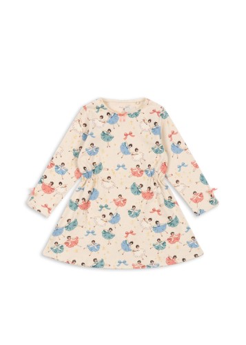 Sukienka Konges Slojd DREY LS DRESS GOTS w kolorze Bow Ballerina - widok z przodu