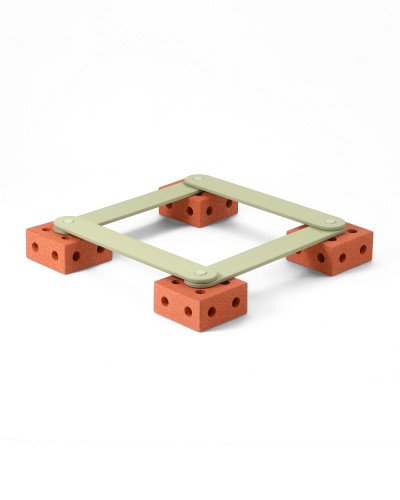 MODU - Klocki piankowe Balance Track - Burnt Orange / Dusty Green
