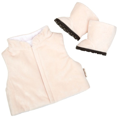 Skrallan -  Kamizelka i kozaki dla lalki 45 cm, przebieranie zabawa z lalkami