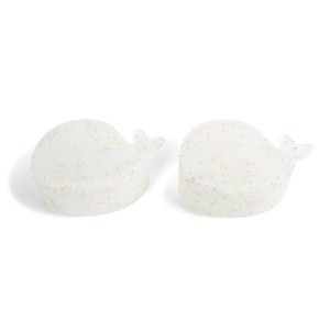 Filibabba - Zestaw 2 silikonowych mini pudełek na przekąski Wieloryb Christian Confetti