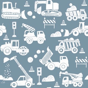 Dekornik - Construction Blue Tapeta