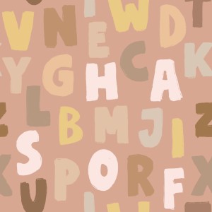 Dekornik - Letters Pink Tapeta