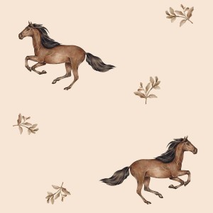 Dekornik - Horses Beige Tapeta