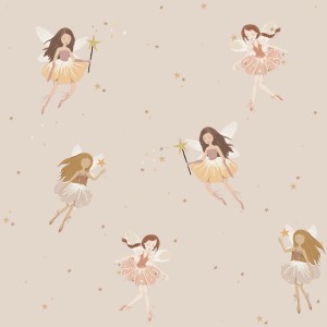 Dekornik - Fairies Beige Wallpaper