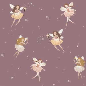 Dekornik - Fairies Plum Wallpaper
