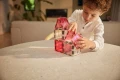 Cleverclixx - Klocki magnetyczne Glitter Tiles Pack Transparent / Pink - 16 el.