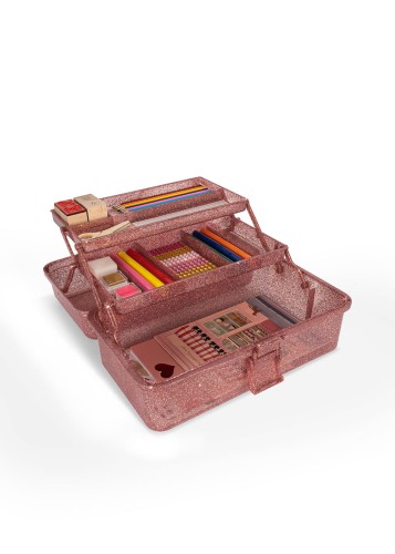 Zestaw kreatywny Konges Slojd CREATIVE ART CADDY GLITTER ROSE