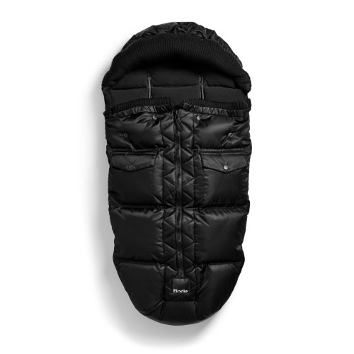 ELODIE DETAILS Śpiworek do wózka – Premium, Zimowy, Uniwersalny na Zimę - Pilot Black