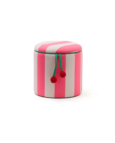 Kid's Concept - pufa cylindryczna ze schowkiem, różowa