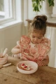 Elodie Details - Zestaw silikonowy - talerzyk i sztućce - rose bow