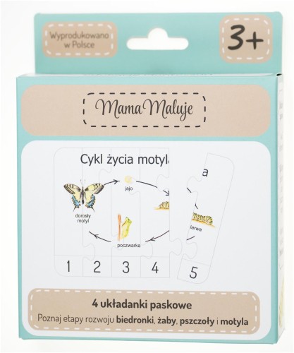 Układank-puzzle-cykl-zycia-zwierząt-Mama-Maluje-układanka-montesorii