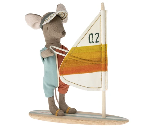 MAILEG_Myszka_Surfer_Starszy_brat_Beach_mice_Surfer_big_brother
