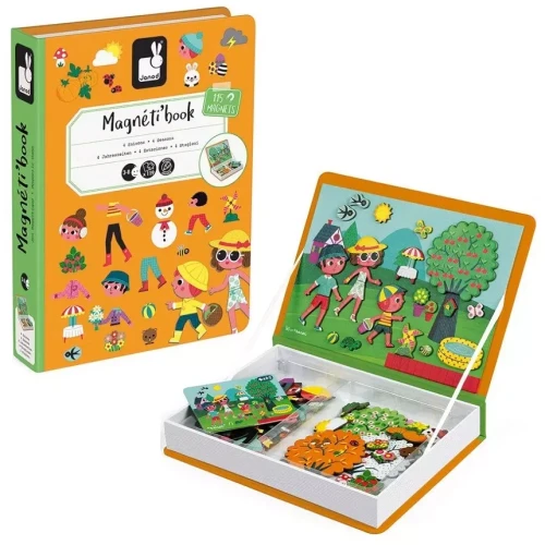 Janod_Magnetyczna_układanka_4_pory_roku_Magnetibook