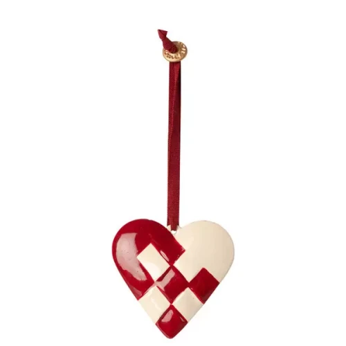 MAILEG_Dekoracja_Zawieszka_metalowe_Serce_Braided_heart_Gold